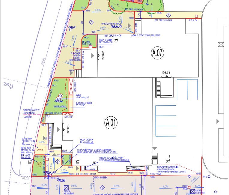 Úprava areálových ploch