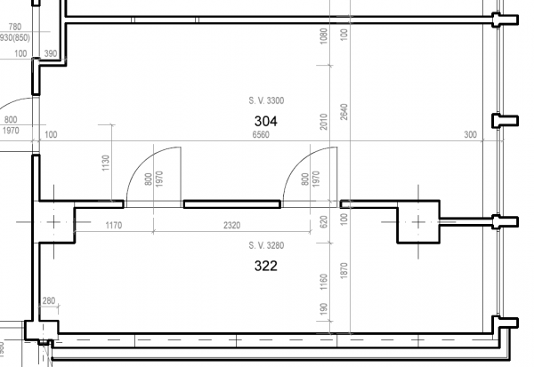 304 + 322 - Kancelář - 17 + 12 m2