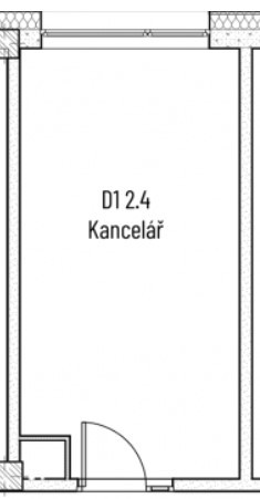 D1 2.4 Kancelář 18 m2