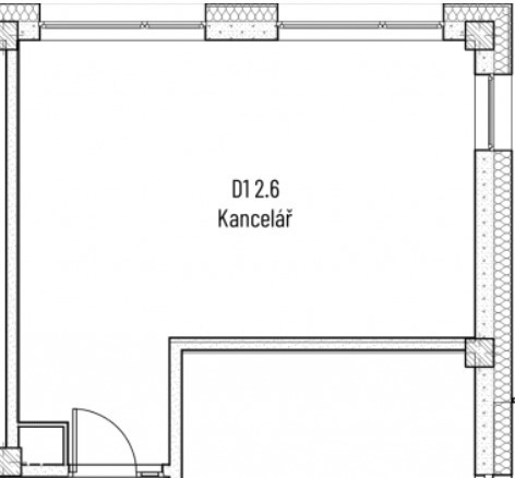 D1 2.6 Kancelář 31 m2