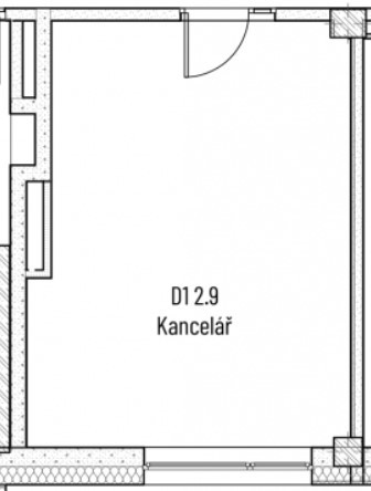 D1 2.9 Kancelář 26 m2