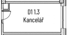 D1 1.3 Kancelář 18 m2