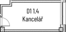 D1 1.4 Kancelář 17 m2