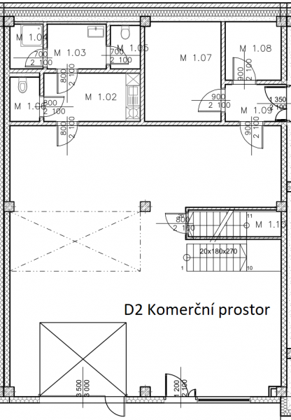 D2 Komerční prostor 134 m2