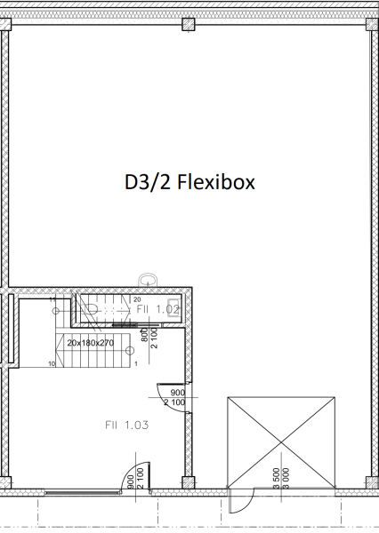 Flexibox 7 - Půdorys základní - SVATOPETRSKA Brno