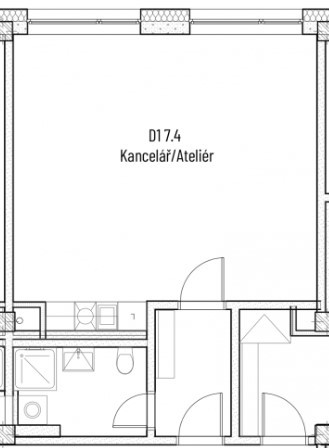 D1 7.4 Kancelář / Ateliér 46 m2
