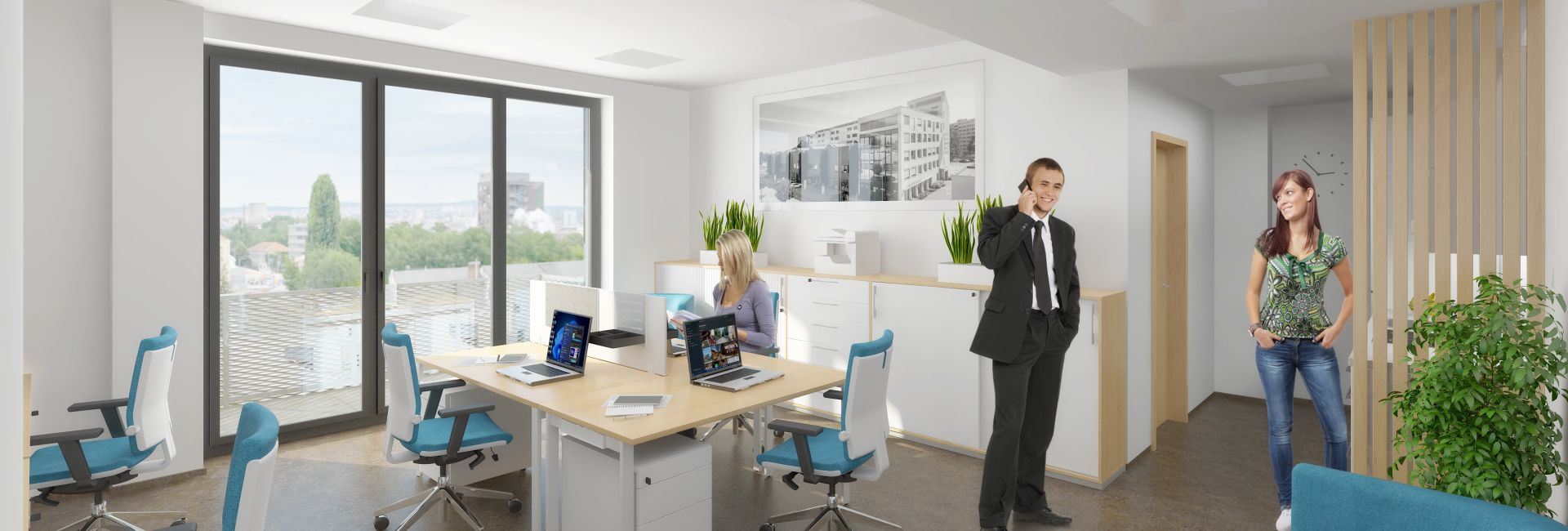 D1 7.5 Kancelář / Ateliér s balkonem 64 m2