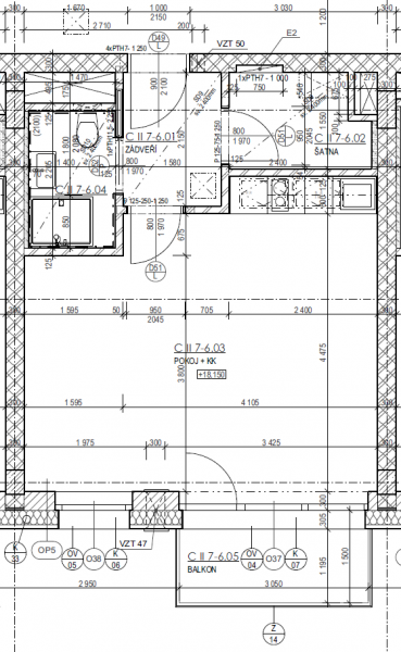 Byt 1+KK, 39,89 m2